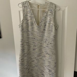 Kate Spade dress white/blue tweed look